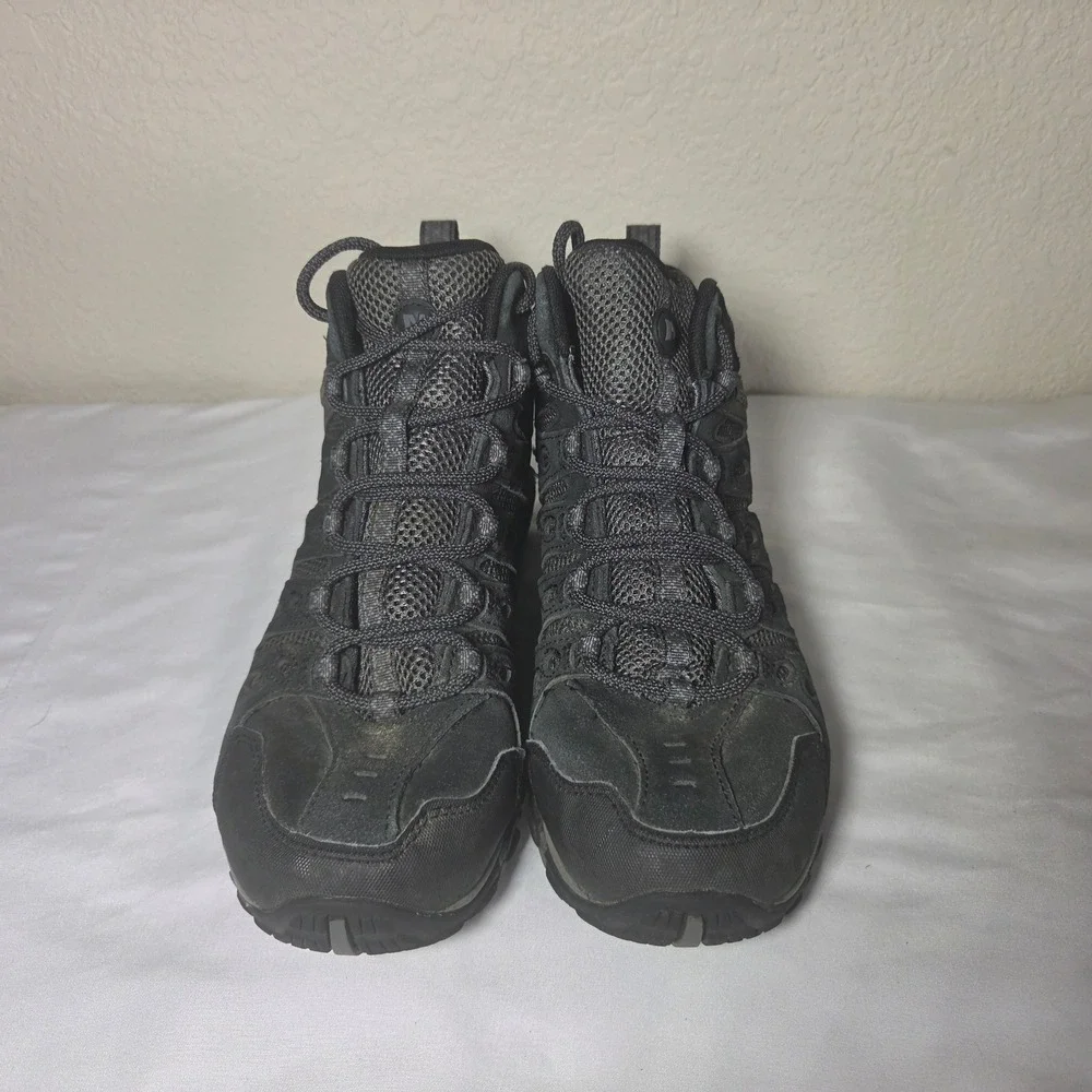 Merrell Alverstone Waterproof Hiking Boots Mens 7 Black Suede Mid J035713